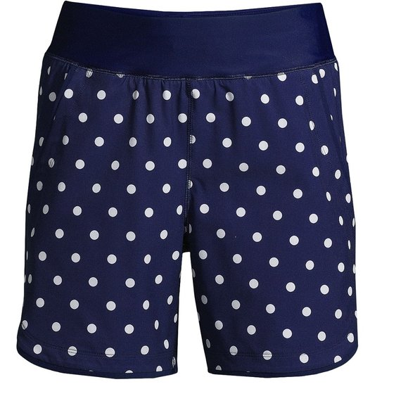 Lands' End 5-inch Petite Quick Dry Swim Shorts - Picture 4 of 6
